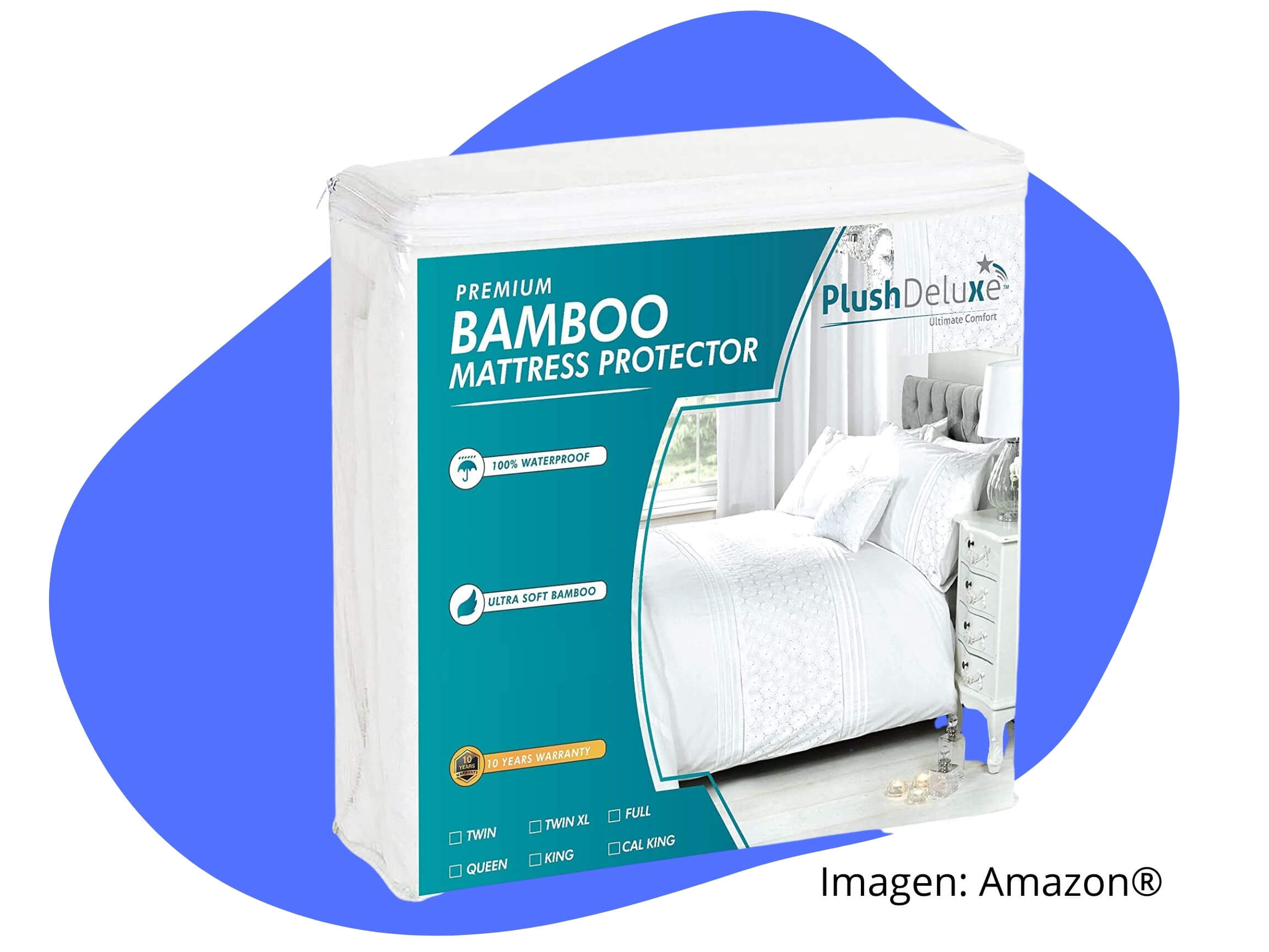 Protector de colchon de bambu PlushDeluxe